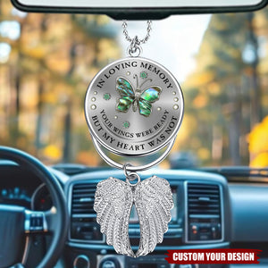 Your Wings Were Ready But My Heart Was Not - Personalized Memorial Wings Ornament