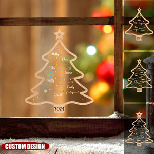 2024 New Release - Wish You A Wonderful Christmas - Personalized Christmas Tree Decal- Gift For Family Members