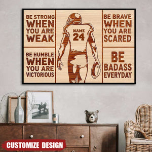 Personalized America Football Player Poster