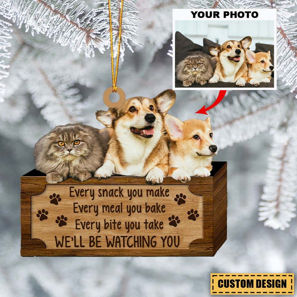 Personalized Photo Acrylic  Ornament - Customize Your Photo - Gift For Pet Lovers