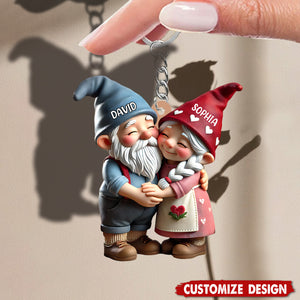 Growing Together - Personalized Husband And Wife Acrylic Keychain