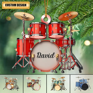 Personalized Drum Set Christmas Ornament Gift For Drummer Player - 2024 New Release