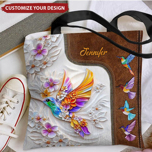 Stunning Hummingbird Dragonfly Butterfly - Personalized Gardening Tote Bag