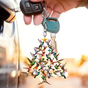 Hummingbird Tree Keychain-Gift For Bird Lover