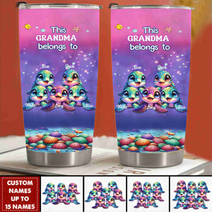 This Grandma belongs to Colorful Turtle Personalized Tumbler