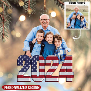 2024 New Release Christmas Family 2024-Personalized Photo Ornament-Christmas Gift For Family Members