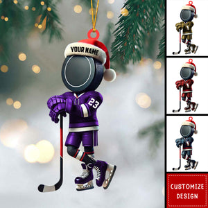 Personalized Hockey Player Christmas Ornament Gift For Hockey Lover-2024 New Release