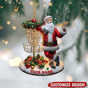 Personalized Disc Golf Santa Christmas Ornament Gift For Disc Golf Lovers-2024 New Release