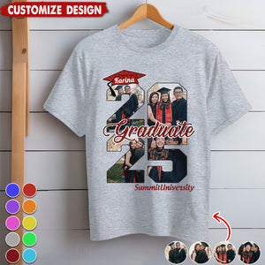 Personalized Photo Graduation Shirts Proud Family Graduate 2025