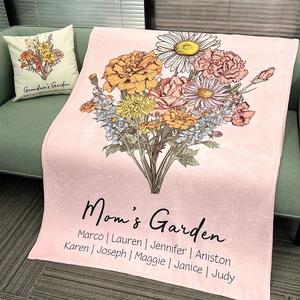 Grandma / Mom's Garden is Her Children Customized Winter Blanket