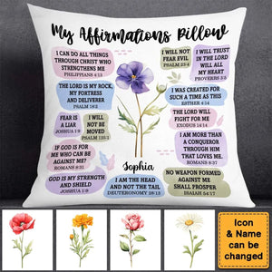 Personalized Gift For Woman Christian Affirmation Pillow