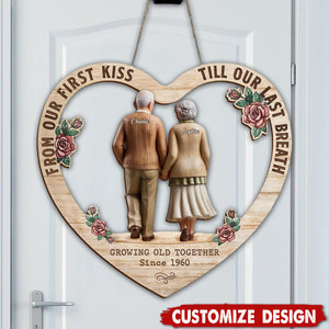 Personalized Couple Wooden Sign - Anniversary Gift Idea For Husband,Wife