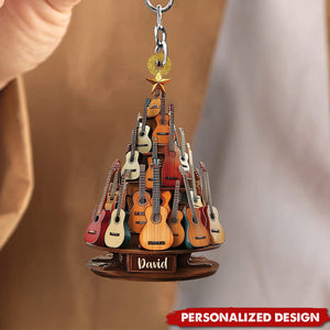 Personalized Classic Guitar Keychain-Gift for Music Lovers, Guitar Players-2024 New Release