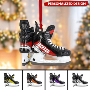 Personalized Ice Hockey Skates Ornament-Gift for Hockey Lover-2024 New Release