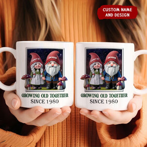 Couple Growing Old Together Since - Personalized White Mug