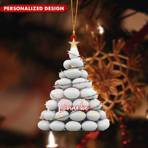 Personalized Rugby Christmas tree Ornament-Gift For Rugby lover-2024 New Release