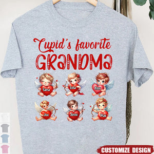 Personalized Cupid's Favorite Grandma T-Shirt