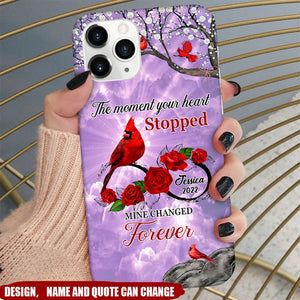 Family Loss Cardinal Rose Infinite Love Custom Name Date Memorial Gift Phone case