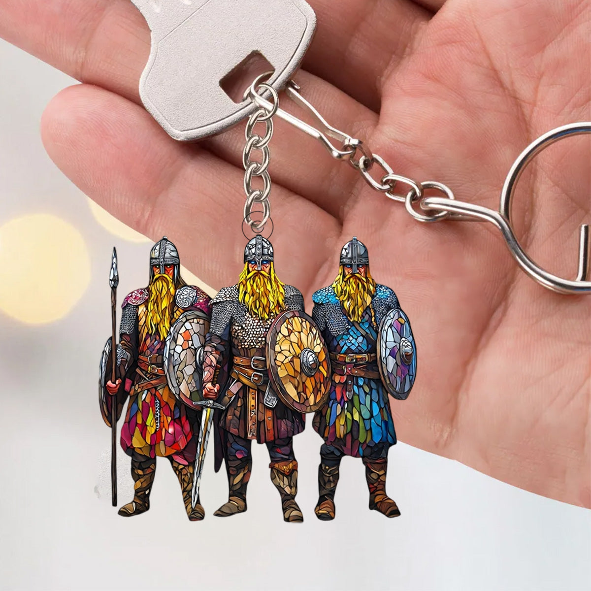 Viking Warrior Keychain, Historical Decor