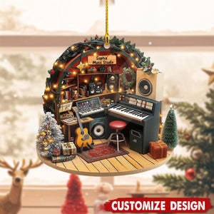 Personalized Music Studio Christmas Ornament Gift For Music Lover-2024 New Release