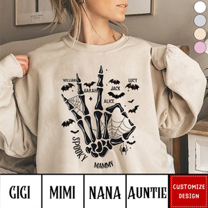 Personalized Spooky Sweatshirt Gift Idea For Grandma/ Mother