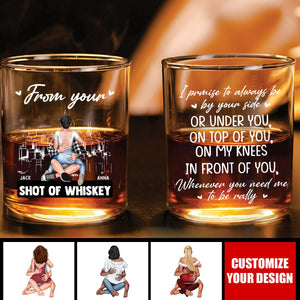 Promise To Always Be By Your Side - Personalized Whiskey Glass, Gifts For Couple