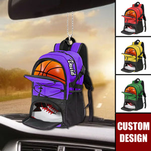 Personalized Basketball Bag Car Ornament-Gift For Basketball Players