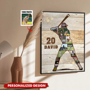 Baseball Photo-Personalized Poster-Gift For Baseball Lover