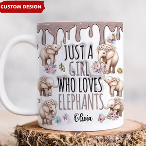 Just A Girl Who Loves Elephants - Personalized Mug