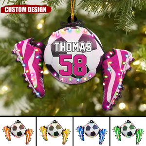 Personalized Soccer With Shoes Christmas Ornament, Gift For Soccer Players-2024 New Release