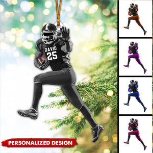 Personalized American Football Christmas Ornament, Gift For American Football Players-2024 New Release