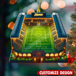 Personalized Christmas Football Stadium Ornament - Gift For Football Lovers  - 2024 New Release