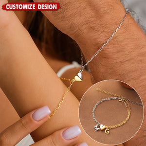 Personalized Magnetic Couple Bracelets - Gift For Couple