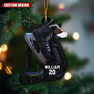 Personalized Ice Hockey Bag Christmas Ornament, Gift For Ice Hockey Players-2024 New Release