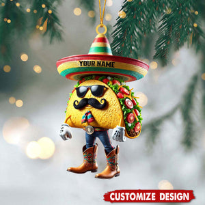 Personalized Taco Christmas Ornament Gift For Taco Lovers-2024 New Release