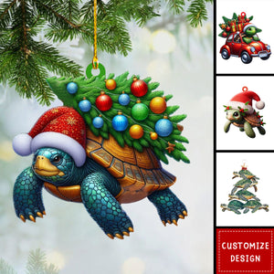 Personalized Christmas Turtle Ornament-Gift for Turtle Lover-2024 New Release