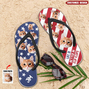 Life Is Better In Flip Flops - Personalized Photo Flip Flops