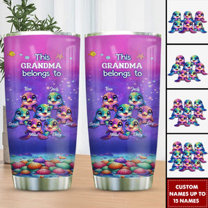 This Grandma belongs to Colorful Turtle Personalized Tumbler