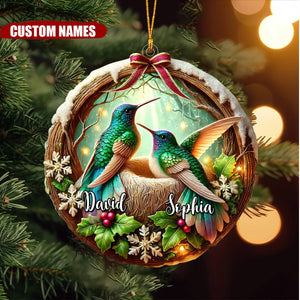 Personalized Hummingbird Couple Christmas Ornament Gift For Animal Lovers, Nature Lovers,Couple-2024 New Release