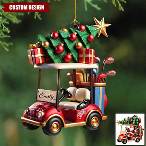 Personalized Santa In Golf Cart Christmas Ornament-Gift for Golf Lovers-2024 New Release