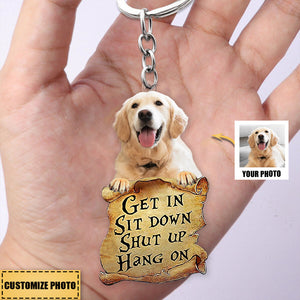 Pet Get In Personalized Keychain Gift - Gift For Pet Lovers