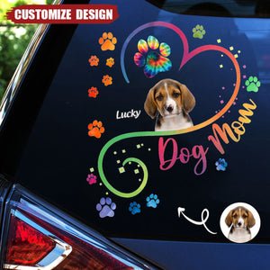 Custom Photo Dog Mom - Gift For Dog Lovers - Personalized Decor Decal