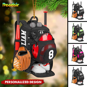 Personalized Baseball Bag Christmas Ornament-Gift for Baseball Lover-2024 New Release