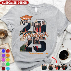 Personalized Photo Graduation Shirts Proud Family Graduate 2025