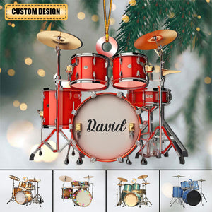 Personalized Drum Set Christmas Ornament Gift For Drummer Player - 2024 New Release