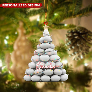 Personalized Rugby Christmas tree Ornament-Gift For Rugby lover-2024 New Release