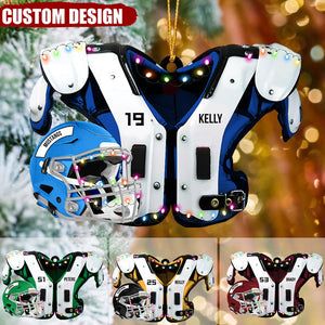 Personalized Christmas Ornament- American Football Shoulder Pads And Helmet