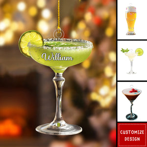 2024 New Release - Personalized Alcohol Drink Christmas Ornament - Gift For Bartender