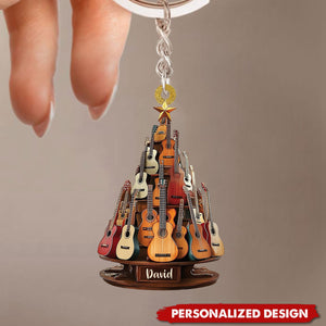 Personalized Classic Guitar Keychain-Gift for Music Lovers, Guitar Players-2024 New Release