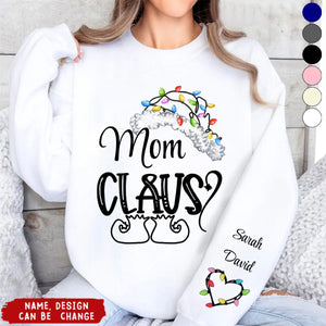 2024 New Release Nana Claus Christmas Light Hat with Grandkid Personalized Sweatshirt